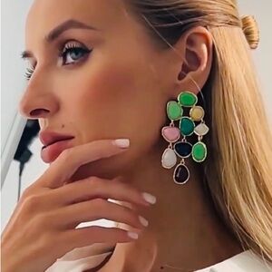 Zara Resin Colorful Jewel Earrings
